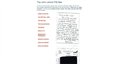 Desktop Screenshot of lennonfbifiles.com